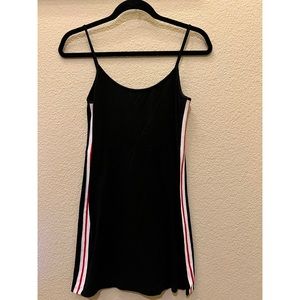 Brandy Melville | Black w/ Red & White Stripe Body Con Dress